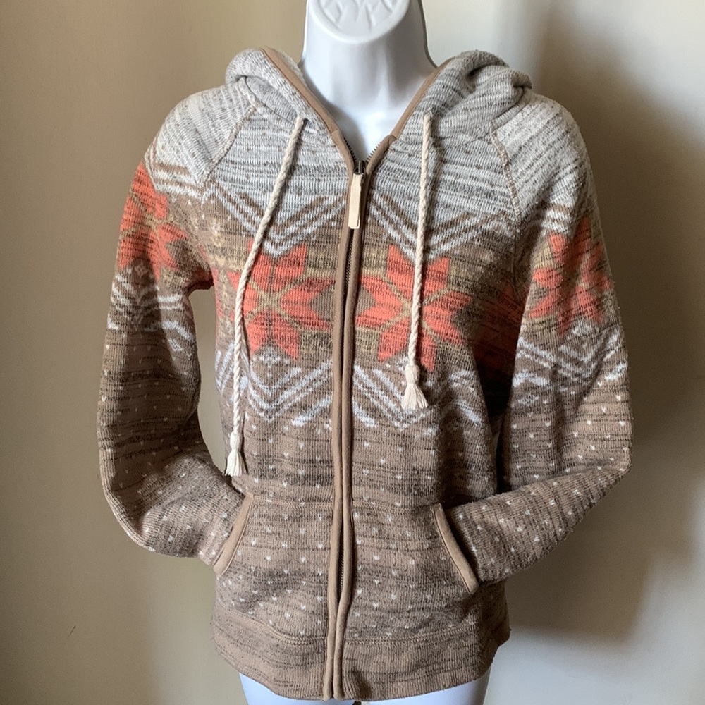 AEO Fair Isle snowflake zip up hoodie